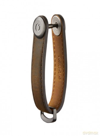 Etui na klucze Orbitkey - Crazy Horse Leather Key Organiser - Oak Brown/Brown