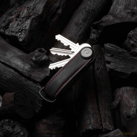Orbitkey - Crazy Horse Leather Key Organiser - Obsidian Red