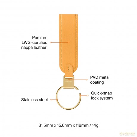 Orbitkey - Loop Keychain - Orange
