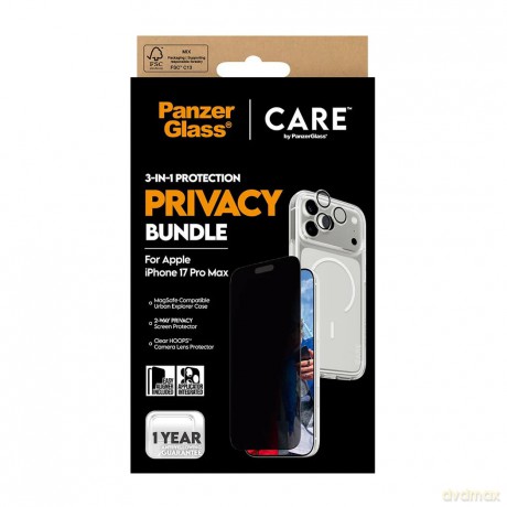 PanzerGlass - CARE 3-in-1 Flagship Privacy Bundle - iPhone 17 Pro Max