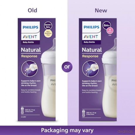 Philips Avent - Baby Bottle, 1 Bottle, 11oz/330ml, fast Flow Nipple, 6m+