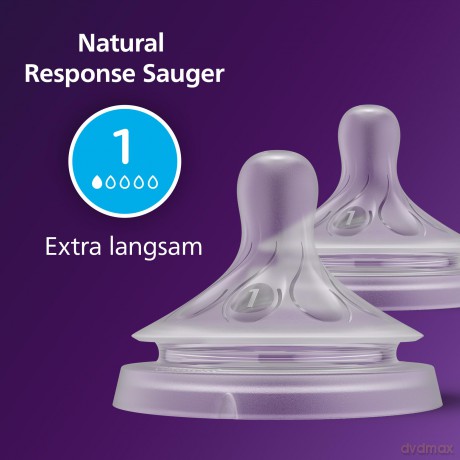 Philips Avent - Niplle, Natural Response Nipple 2 pieces Extra Slow Flow Nipple