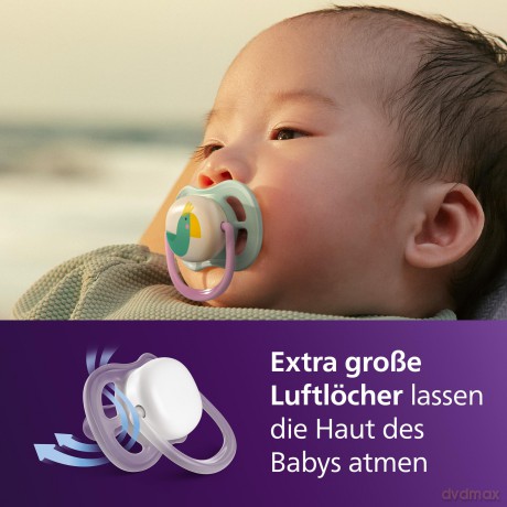 Philips Avent - Ultra air soother, 0-6 m, Light green/light red