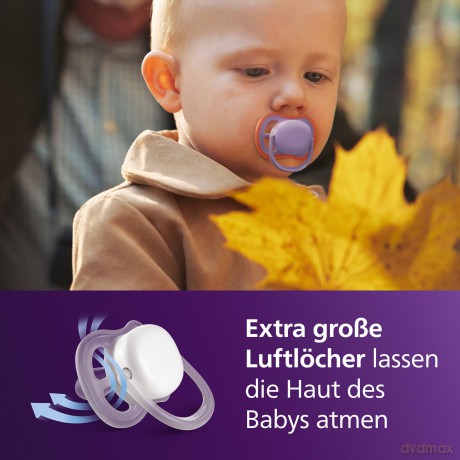 Philips Avent - Ultra air soother, 18m+, orange /pink