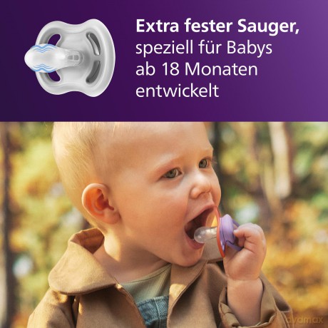 Philips Avent - Ultra air soother, 18m+, orange /pink