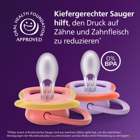 Philips Avent - Ultra air soother, 18m+, red/purple