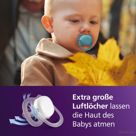 Philips Avent - Ultra air soother, 18m+, yellow/blue