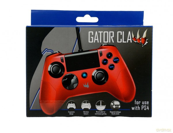 Playstation 4 - Gator Claw Wired Controller (Red) (ORB)