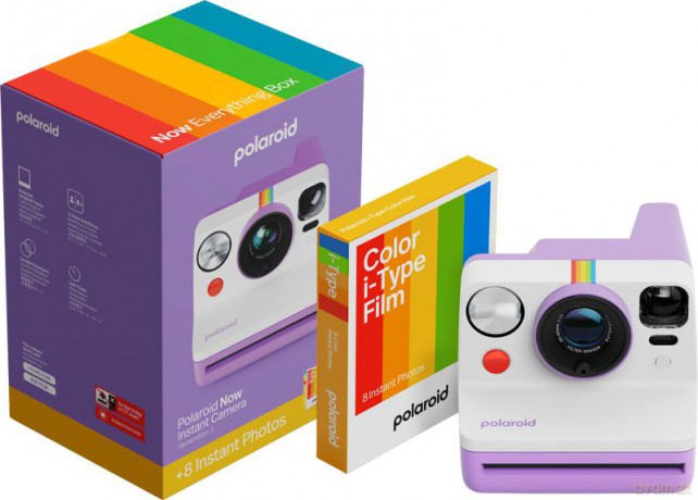 Polaroid - Now Gen 3 Purple Bundle With Color Film (8 photos)