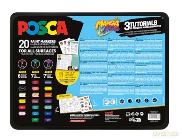 Posca - Metal Tin - Manga Hero, 20 pcs (401537)