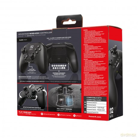 PowerA - Advantage Wireless Controller - Black - Officially Licensed