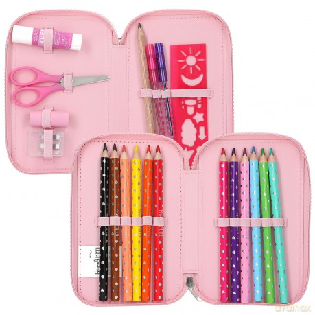 Princess Mimi - Double Pencil Case ROBBY - pink