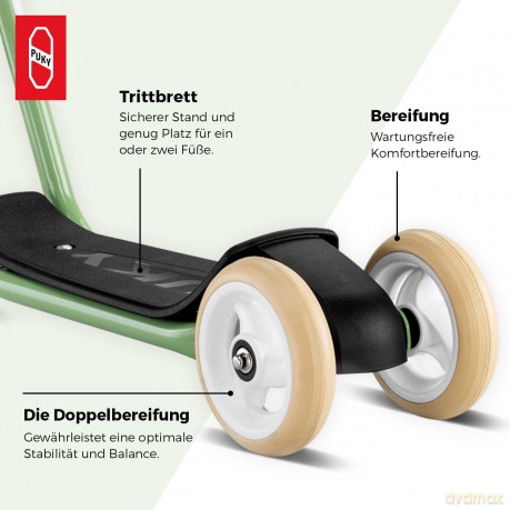 Hulajnoga PUKY - Scooter R1 Retro Green (5098)