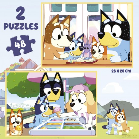 Puzzle Suitcase 2x48 - Bluey (80-19831)