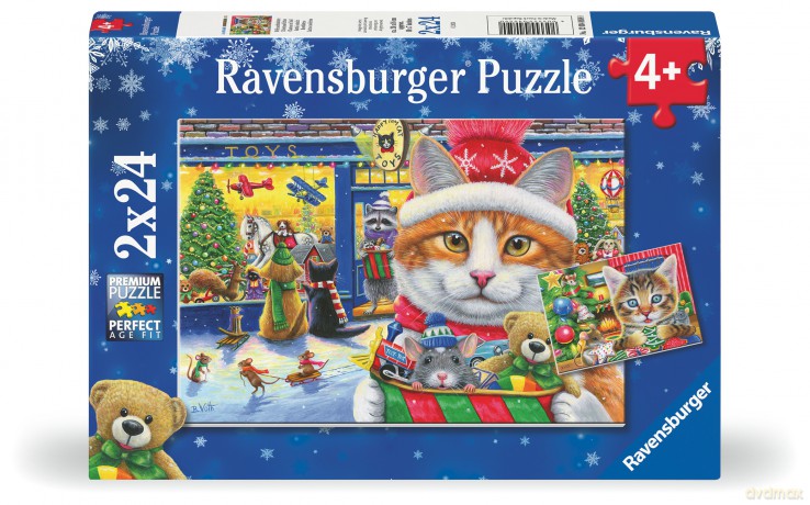 RAVENSBURGER Christmas Kitties 2x24p (12004059)