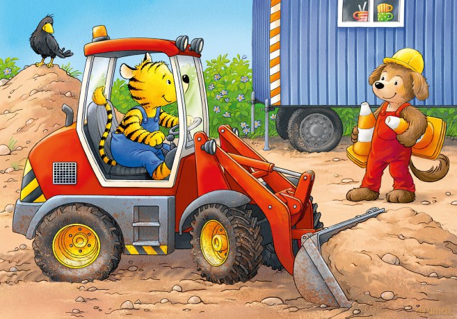 RAVENSBURGER Construction Site Animals - 2/4/6/8p (10105717)