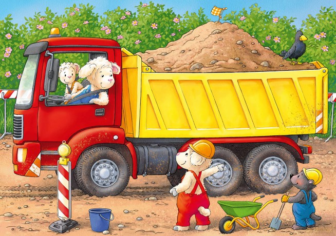 RAVENSBURGER Construction Site Animals - 2/4/6/8p (10105717)
