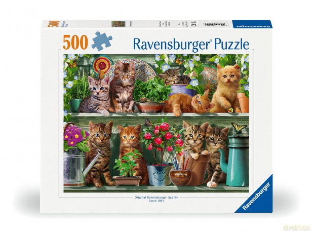 RAVENSBURGER Puzzle Cats On The Shelf 500p (12000205)