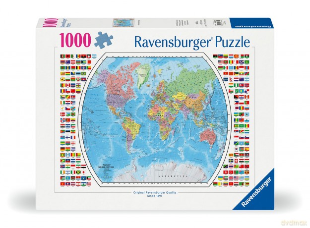 RAVENSBURGER Puzzle Political World Map 1000p (12000664)