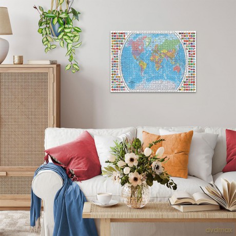 RAVENSBURGER Puzzle Political World Map 1000p (12000664)
