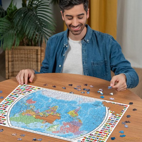 RAVENSBURGER Puzzle Political World Map 1000p (12000664)