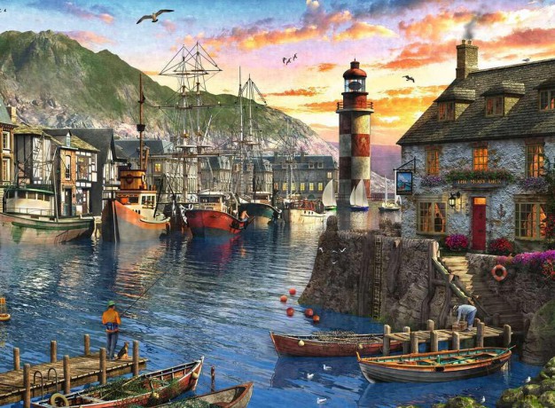 RAVENSBURGER Puzzle Sunrise At The Port 500p (12000212)