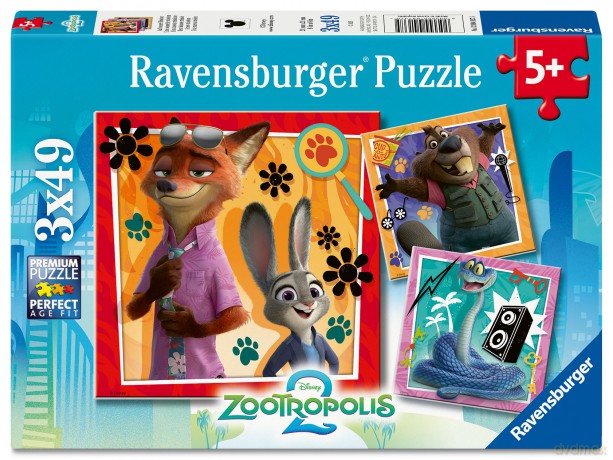 RAVENSBURGER Zootopia 2 3x49p (12004137)