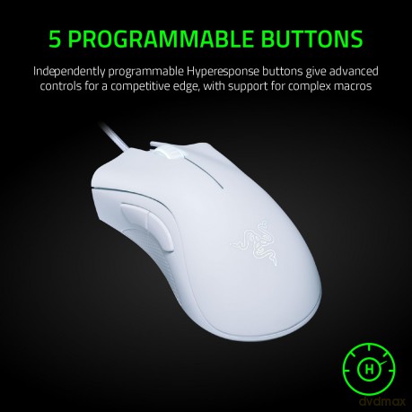 Razer - Deathadder Essential Gaming Mouse - White