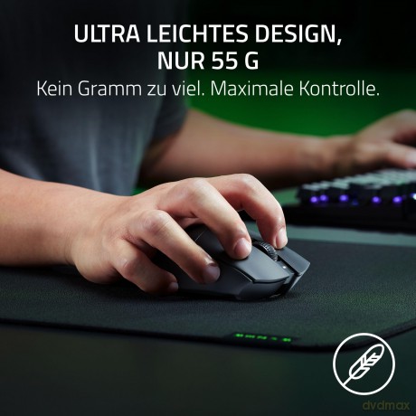 Razer - Deathadder V3 Hyperspeed Gaming Mouse - Black