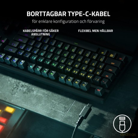 Razer - Huntsman V2 Tenkeyless - Nordic Layout - Purple Switch