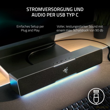 Razer - LEVIATHAN V2 X - Compact PC Gaming Soundbar