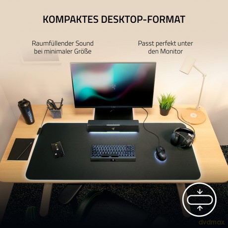 Razer - LEVIATHAN V2 X - Compact PC Gaming Soundbar