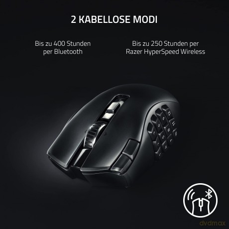 Razer - Naga V2 Hyperspeed - Wireless MMO Gaming Mouse - Black