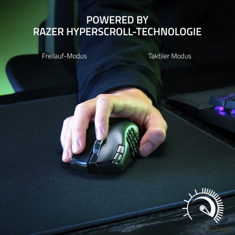 Razer - Naga V2 Hyperspeed - Wireless MMO Gaming Mouse - Black
