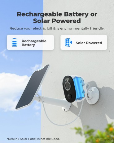 Reolink - Argus 3 Pro (B330) Outdoor Battery Wi-Fi Camera - White