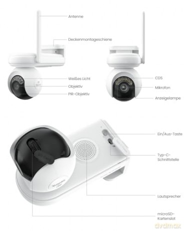Reolink - Atlas PT Ultra (B660) 4K UHD Battery Camera - White
