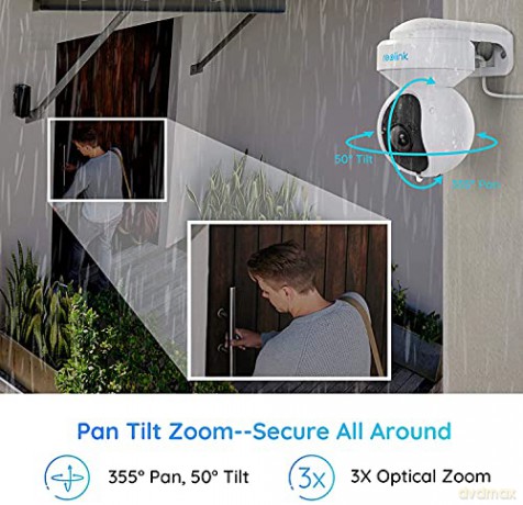 Reolink - E1 Outdoor (E540) Smart PTZ Wi-Fi Camera - White