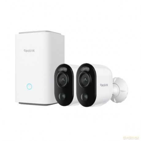 Reolink - Home Hub with 2Argus 3E Indoor/Outdoor Battery Cameras - White