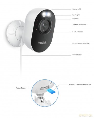 Reolink - Lumus (E430) Outdoor Wi-Fi Color Night Vision Camera - White