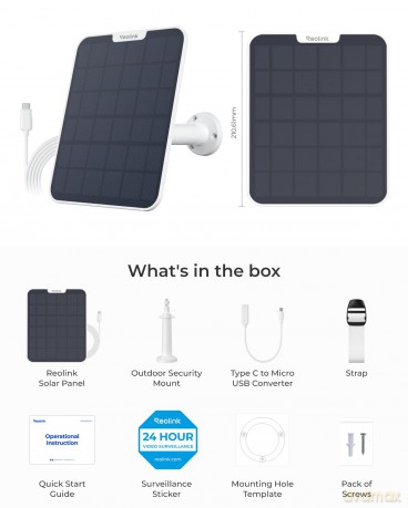 Reolink - Solar Panel 2 (6W) - White