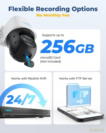 Reolink - TrackMix PoE (P760) 4K Outdoor Dual-View Camera - White