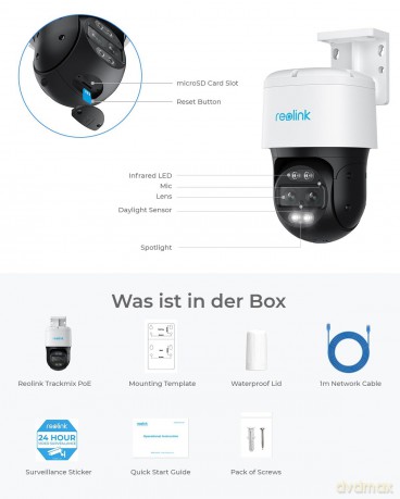 Reolink - TrackMix PoE (P760) 4K Outdoor Dual-View Camera - White