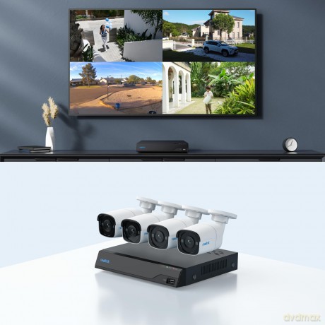 Reolink NVR Camera System - NVS8-5MB4 RLK8-410B4-5MP - 4x 5MP Cameras + 8CH NVR - White