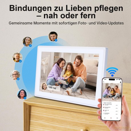 Rollei - Smarter picture frame - 10 Diagonal - WIFI - App Control - Model 100 - 10.1-inch - white