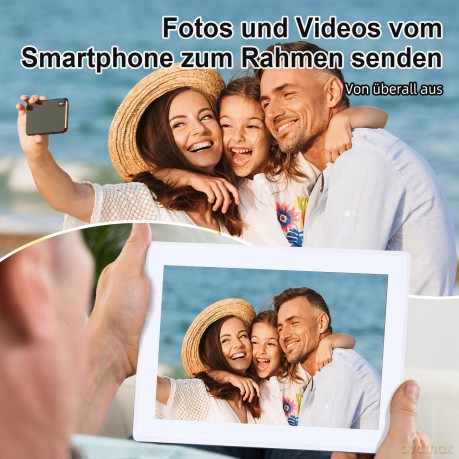 Rollei - Smarter picture frame - 10 Diagonal - WIFI - App Control - Model 100 - 10.1-inch - white