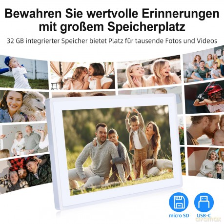 Rollei - Smarter picture frame - 10 Diagonal - WIFI - App Control - Model 100 - 10.1-inch - white
