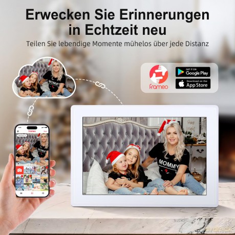 Rollei - Smarter picture frame - 10 Diagonal - WIFI - App Control - Model 100 - 10.1-inch - white