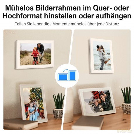 Rollei - Smarter picture frame - 10 Diagonal - WIFI - App Control - Model 100 - 10.1-inch - white