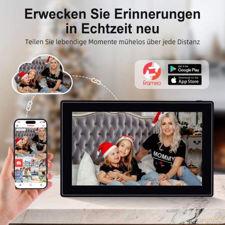 Rollei - Smarter picture frame - 15 Diagonal - WIFI - App Control - Model 150 - black