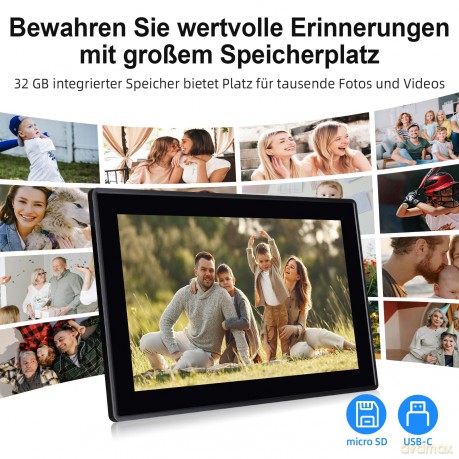 Rollei - Smarter picture frame - 15 Diagonal - WIFI - App Control - Model 150 - black